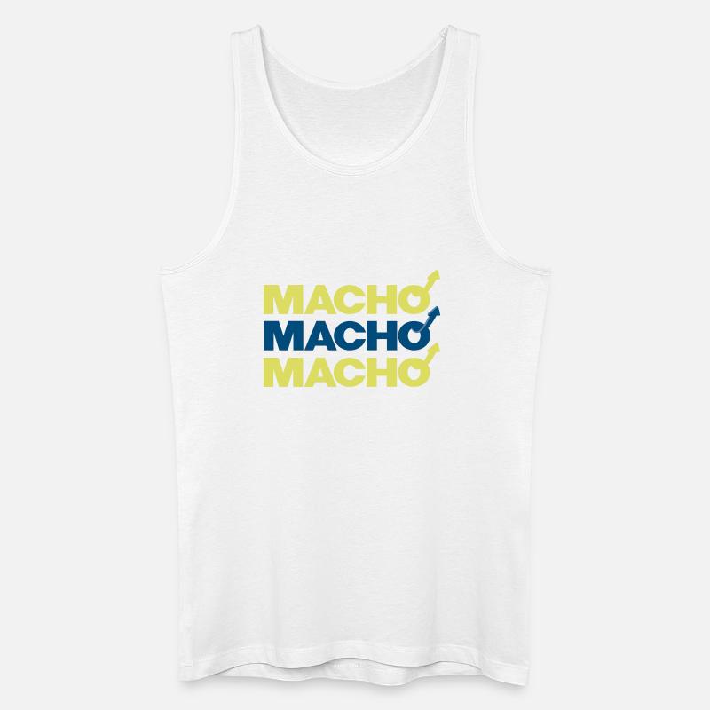 Macho - Männer Bio Tank Top - Weiß