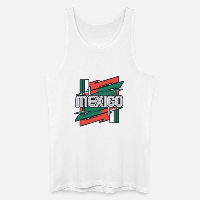 Mexico - Männer Bio Tank Top - Weiß