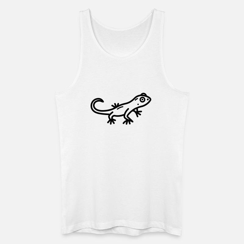 Eidechse - Männer Bio Tank Top - Weiß