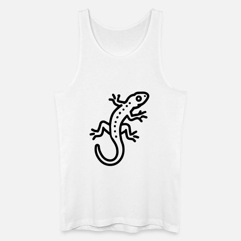 Eidechse - Männer Bio Tank Top - Weiß