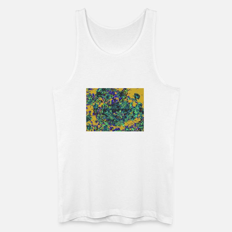 Neonblüten Psychedelisches Floraldesign - Männer Bio Tank Top - Weiß