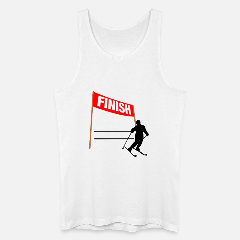 Ski-Finish Custom - Männer Bio Tank Top - Weiß