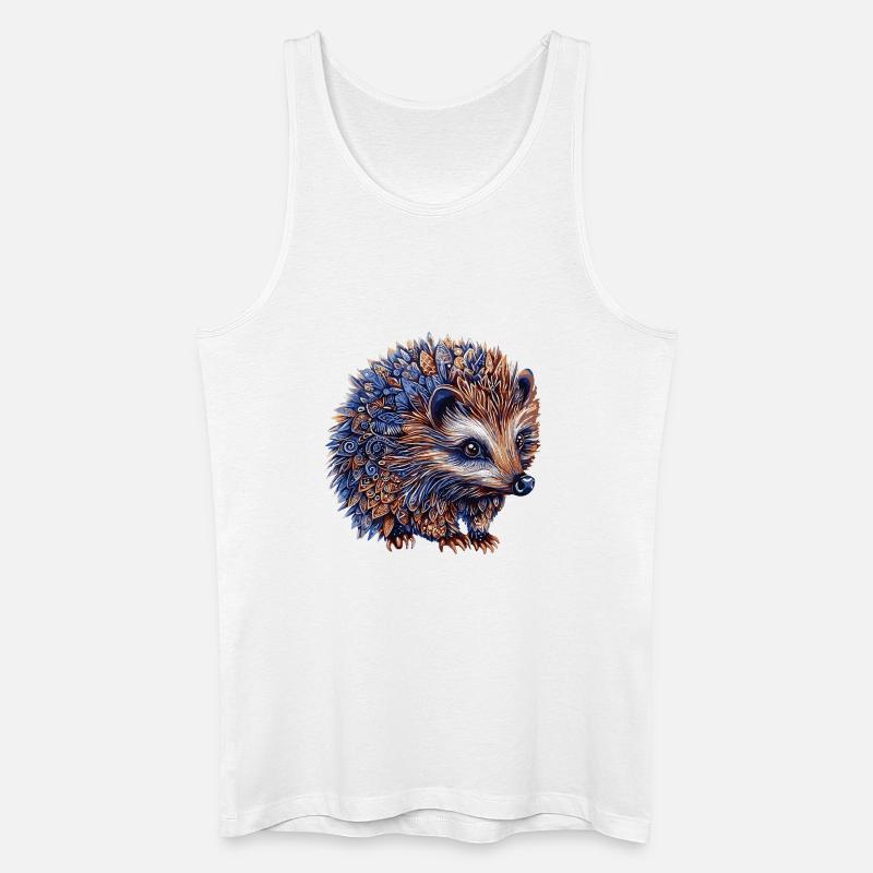Igel Bunt - Männer Bio Tank Top - Weiß