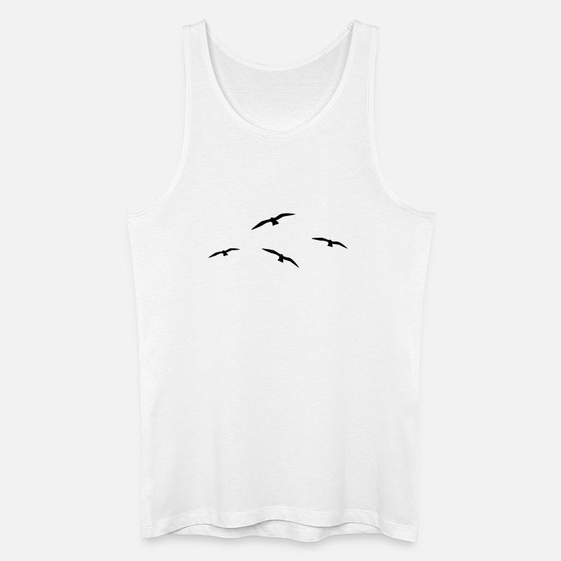 Fliegende Möwe - Männer Bio Tank Top - Weiß