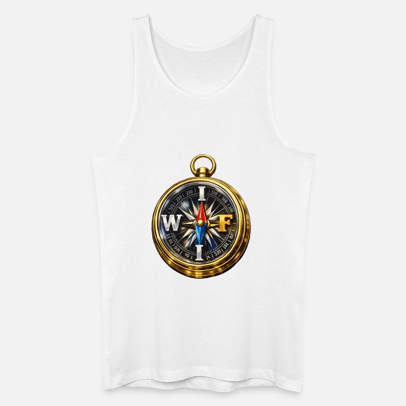 Compass mit WLAN - Männer Bio Tank Top - Weiß