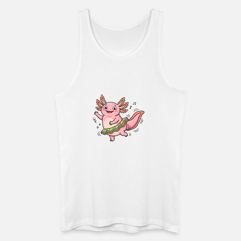 Dancing Queen Axolotl - Männer Bio Tank Top - Weiß