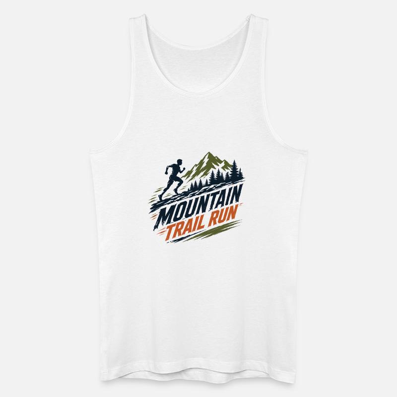 Mountain Trail Run - Männer Bio Tank Top - Weiß