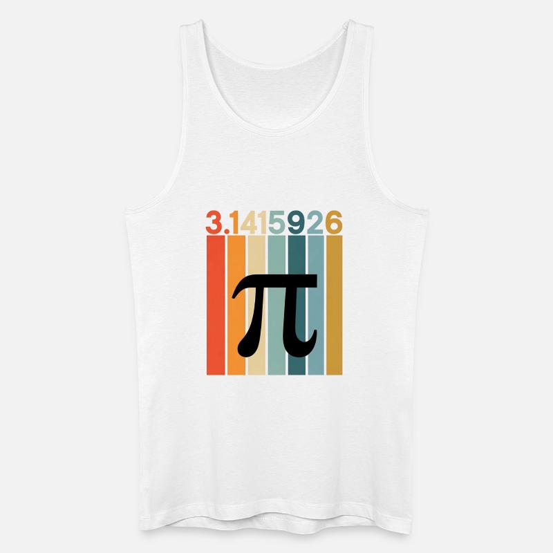 Pi Day Math Numbers - Männer Bio Tank Top - Weiß
