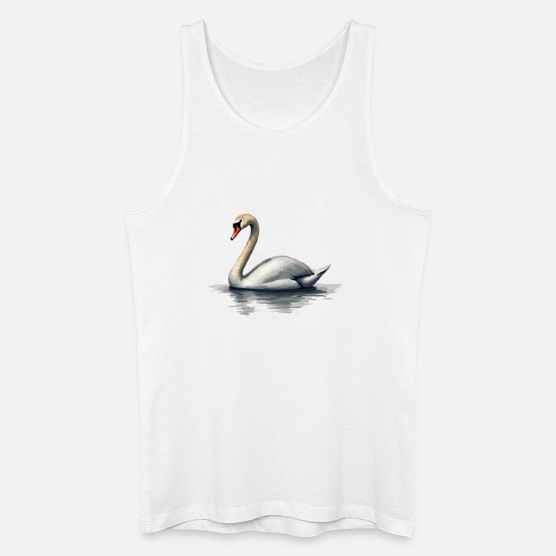 Schwan - Männer Bio Tank Top - Weiß