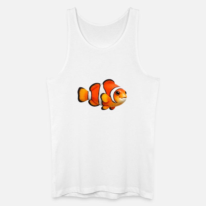 Clownfisch Meeresfisch Bunt - Männer Bio Tank Top - Weiß