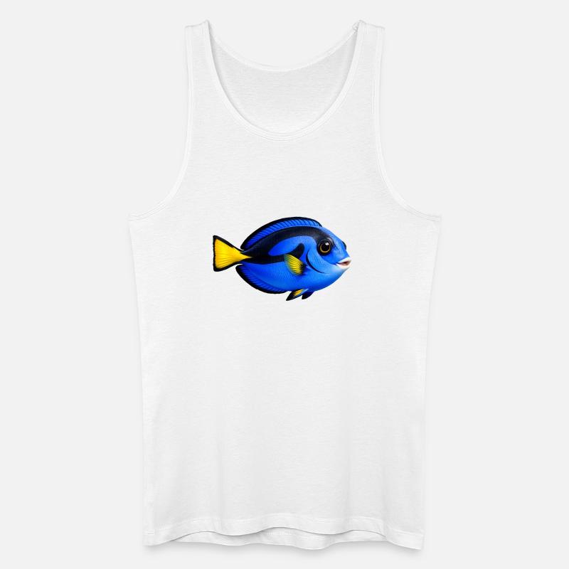 Doktorfisch bunt Meeresfisch - Männer Bio Tank Top - Weiß