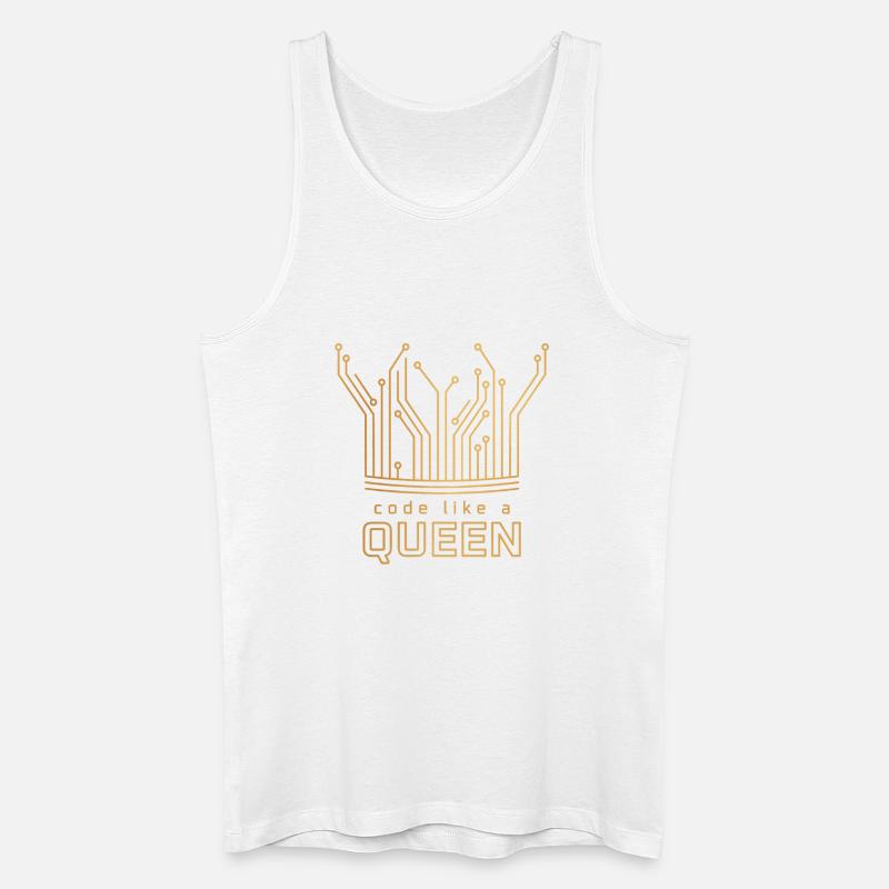 Code Like a Queen - Männer Bio Tank Top - Weiß