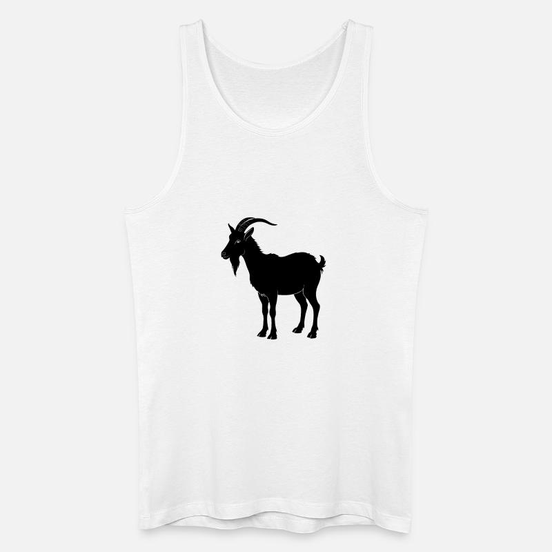 Ziege - Männer Bio Tank Top - Weiß