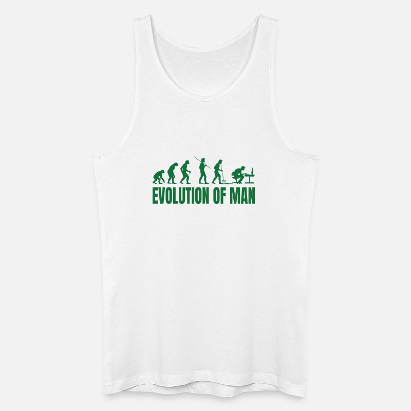 Evolution of Man Programmierer IT - Männer Bio Tank Top - Weiß