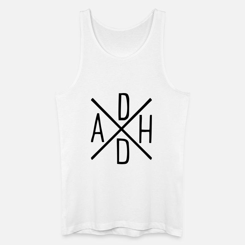 ADHS - Männer Bio Tank Top - Weiß