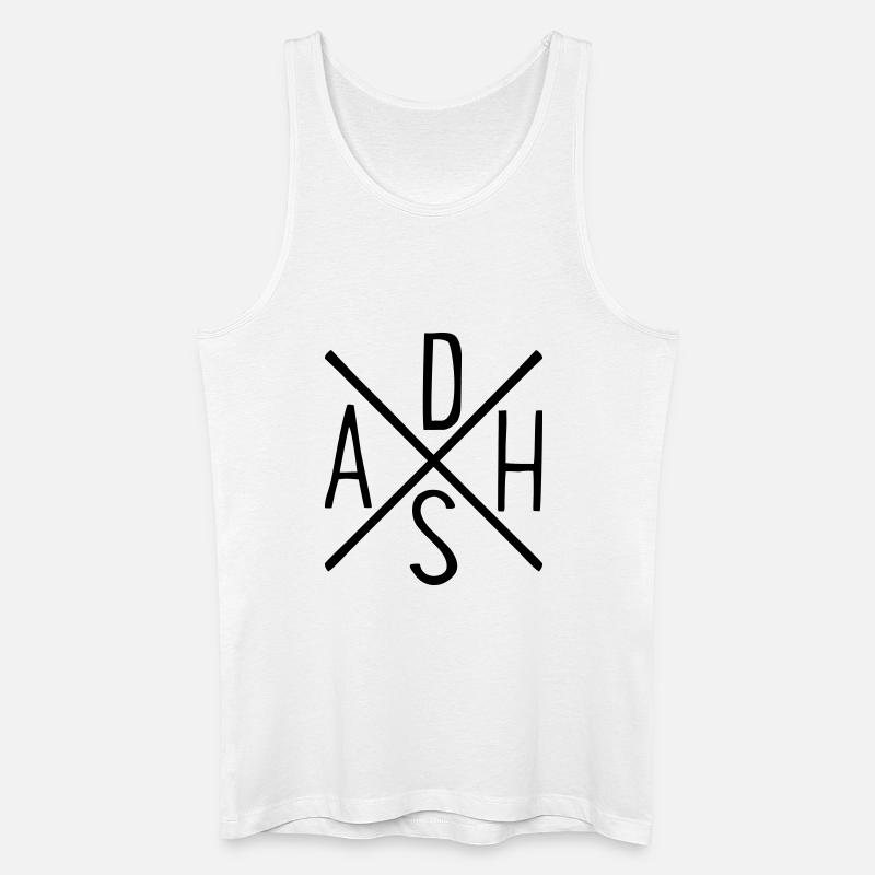 ADHS - Männer Bio Tank Top - Weiß