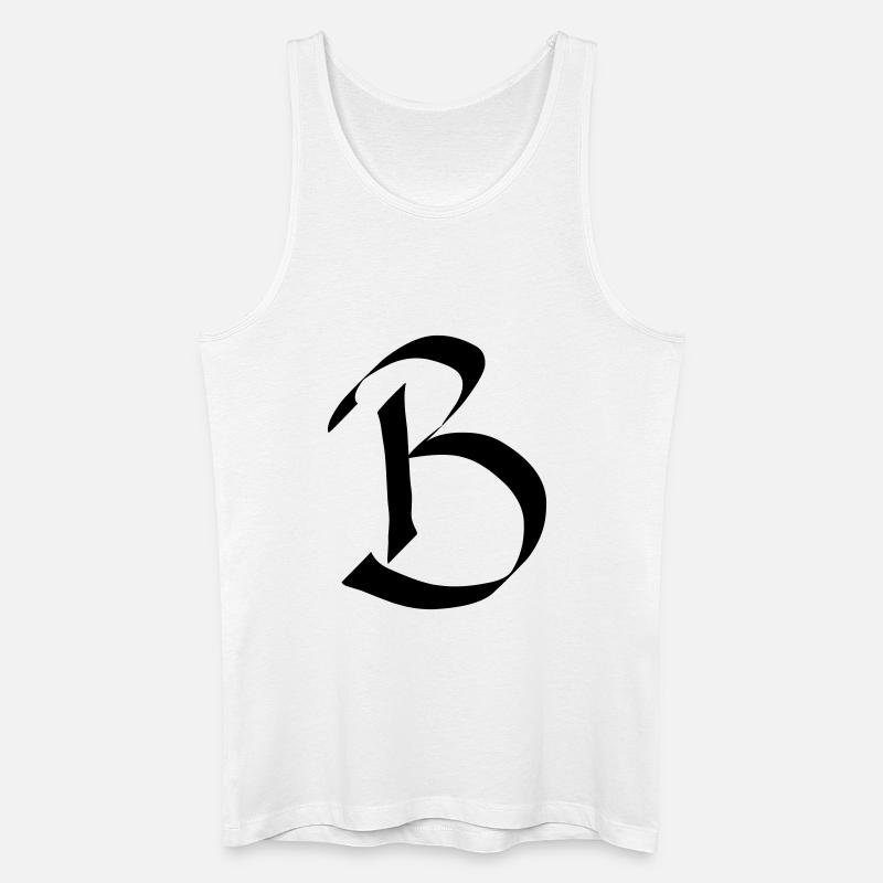 Buchstabe B - Männer Bio Tank Top - Weiß