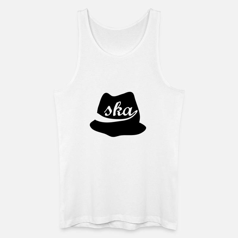 Ska Hat - Männer Bio Tank Top - Weiß