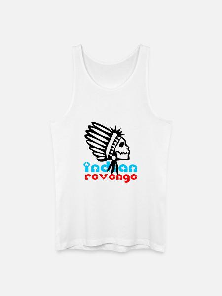 Indian Skull Revenge - Männer Bio Tank Top - Weiß