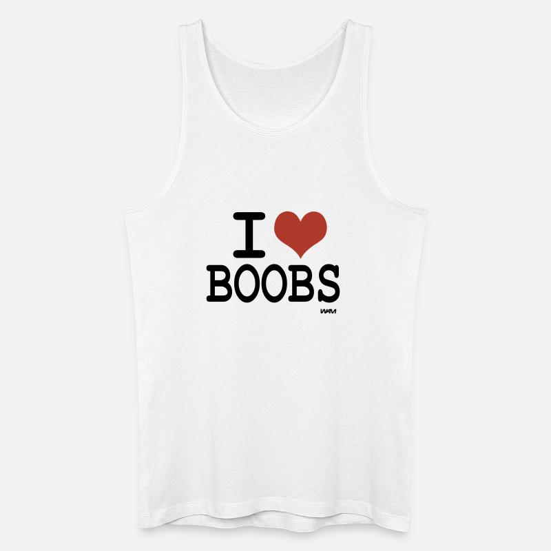 i love boobs - Männer Bio Tank Top - Weiß