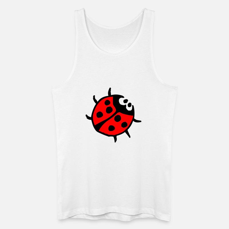 Marienkäfer - Männer Bio Tank Top - Weiß