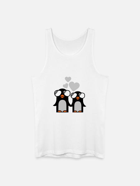 penguins fallen in love - Men’s Organic Tank Top - white