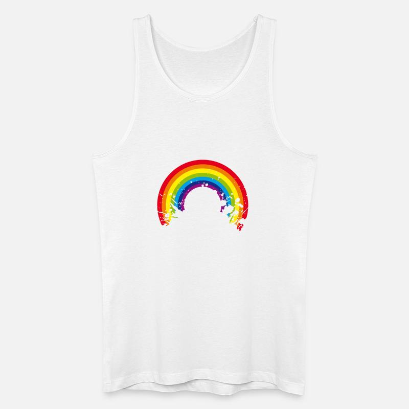 rainbow regenbogen - Männer Bio Tank Top - Weiß
