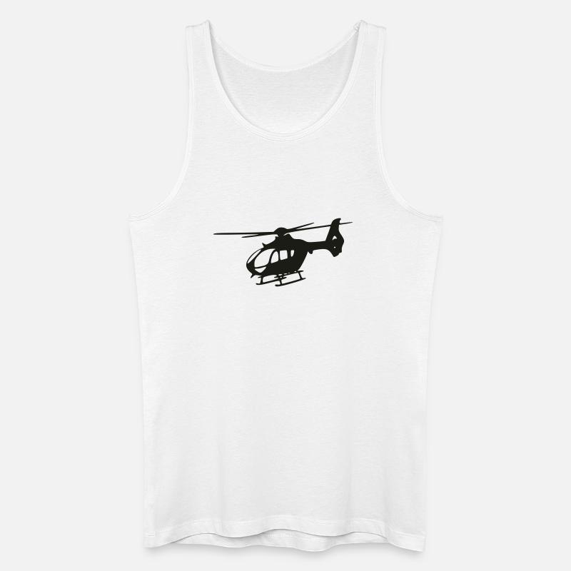 EC-135 Hubschrauber - Männer Bio Tank Top - Weiß