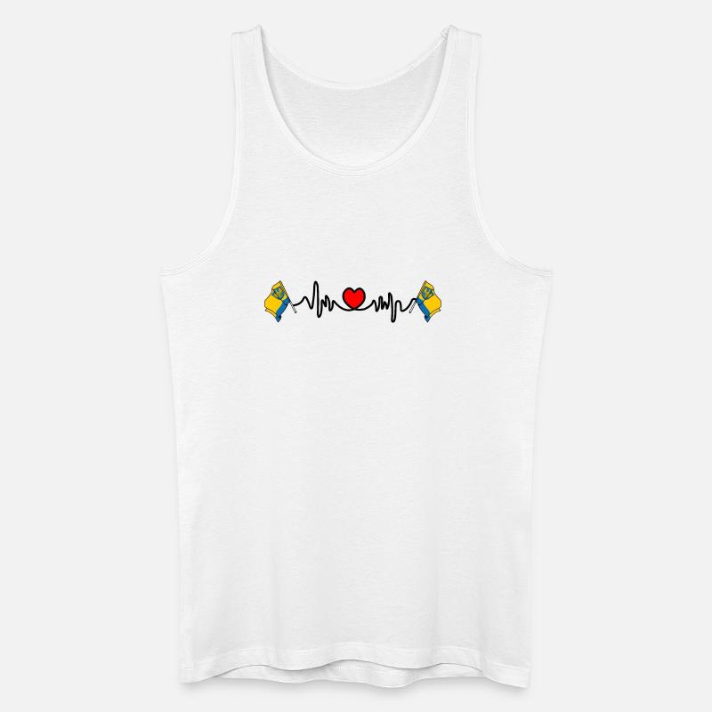 Herzfrequenz-Cardio für Oppeln - Männer Bio Tank Top - Weiß