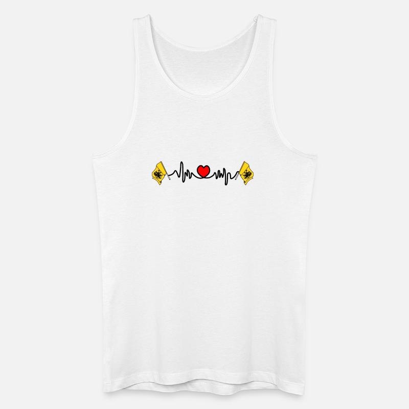 Herzfrequenz-Cardio für Pommern - Männer Bio Tank Top - Weiß