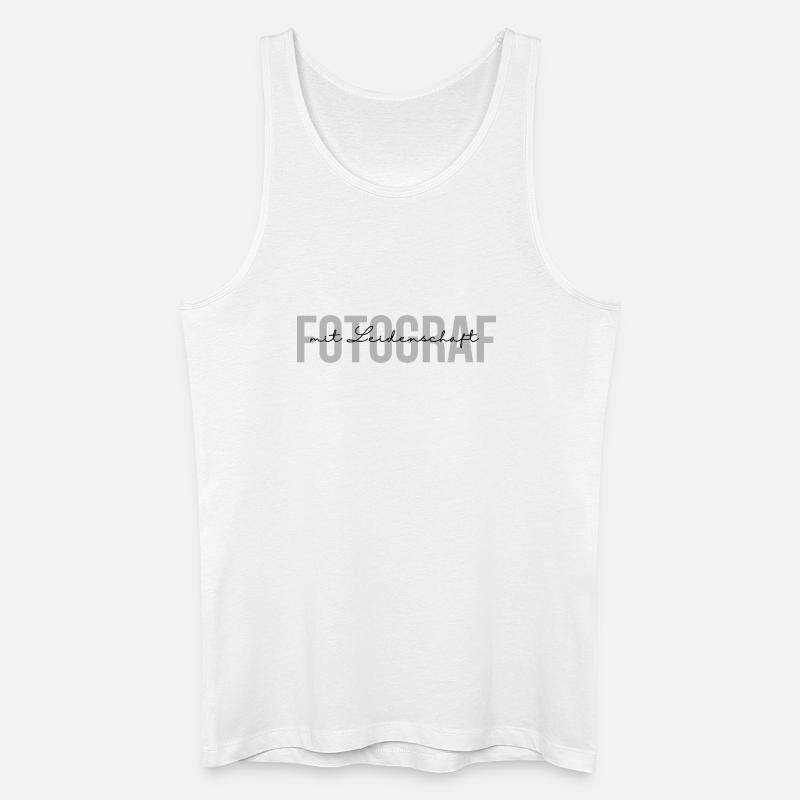 Fotograf mit Leidenschaft (Black) - Männer Bio Tank Top - Weiß