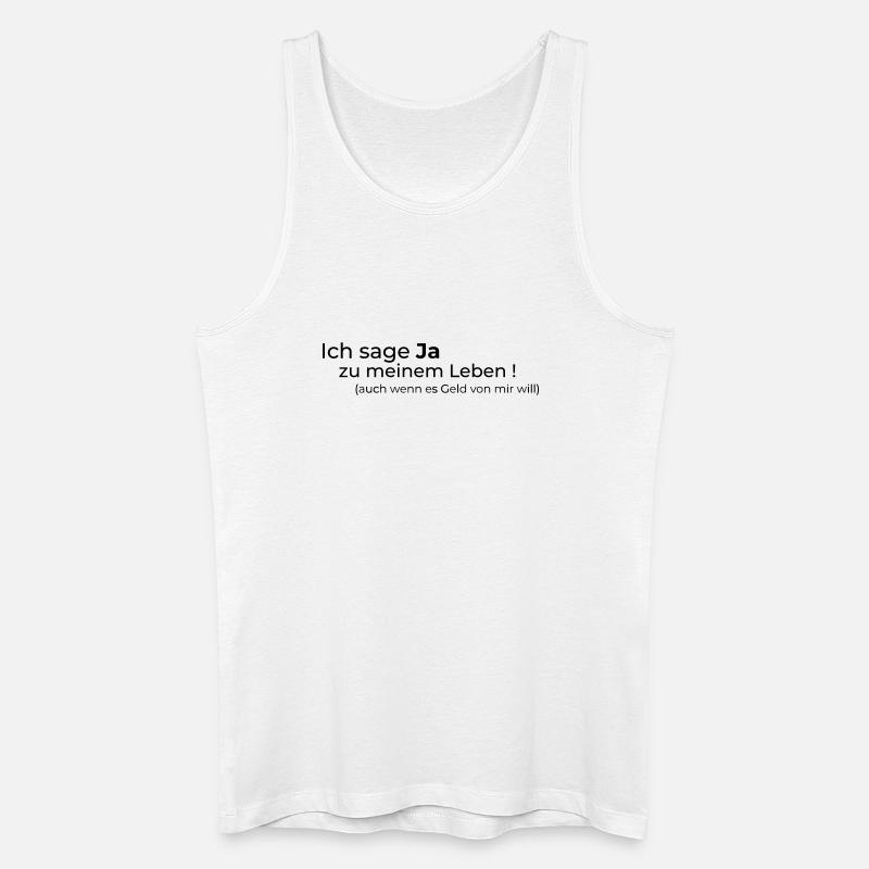 Ja zum Leben - Männer Bio Tank Top - Weiß