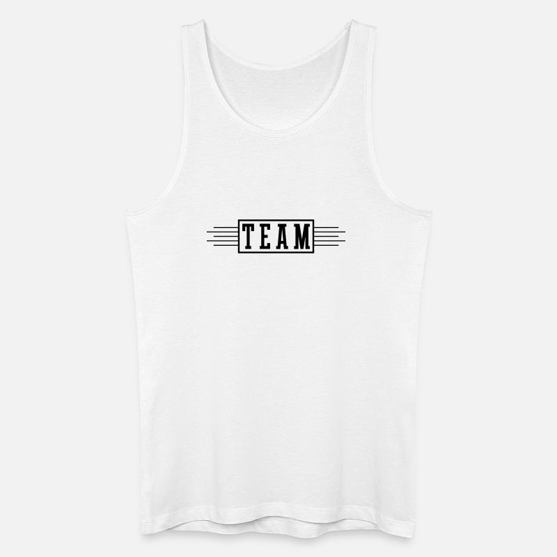 Team Strich - Männer Bio Tank Top - Weiß