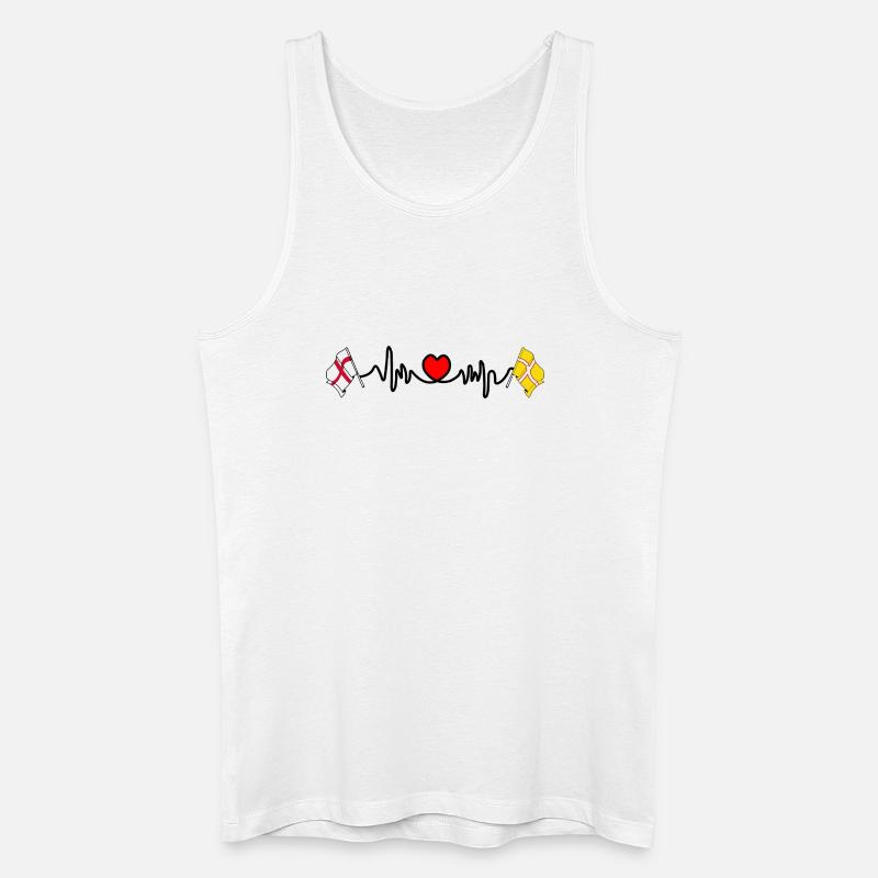 Dorset & England Herzfrequenz - Männer Bio Tank Top - Weiß
