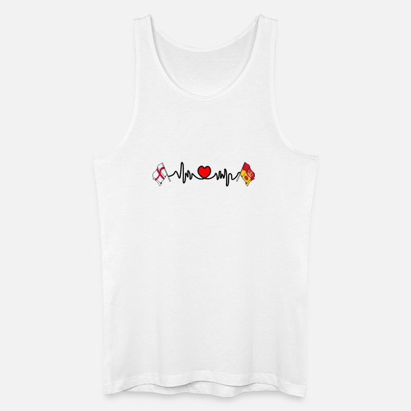 Herzfrequenz Hampshire & England - Männer Bio Tank Top - Weiß