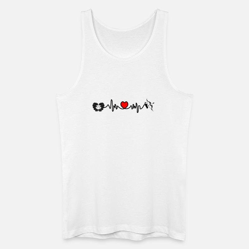 Herzfrequenz Cardio Zwillinge Schütze - Männer Bio Tank Top - Weiß