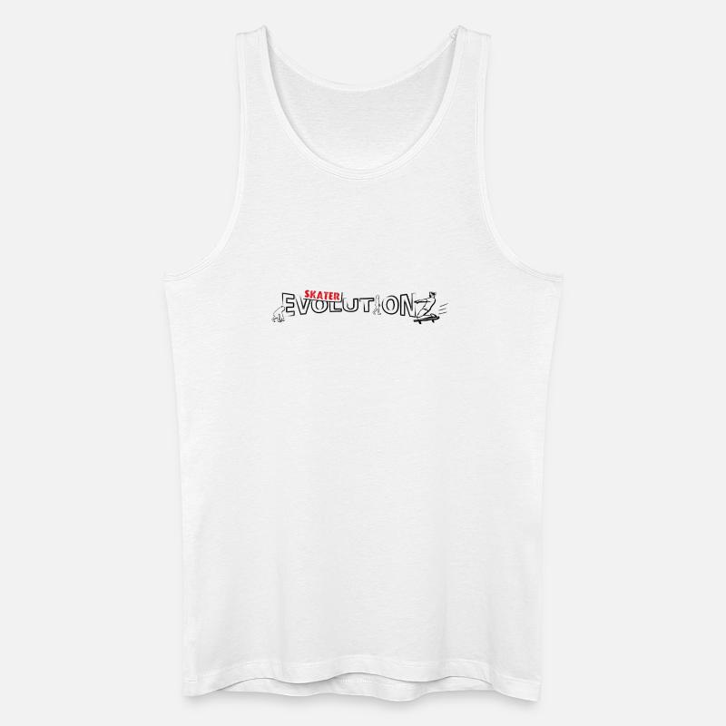 Skateboarder Design | Skate-Evolution - Männer Bio Tank Top - Weiß