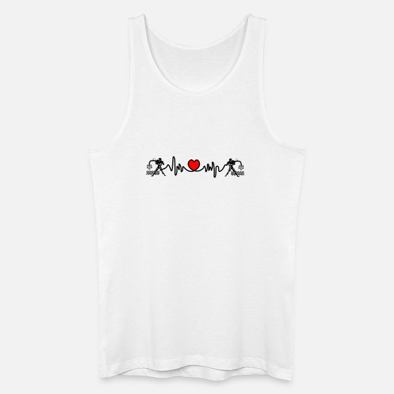 Herzfrequenz Cardio Wassermann Wassermann - Männer Bio Tank Top - Weiß