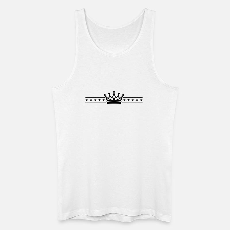 Krone Element - Männer Bio Tank Top - Weiß