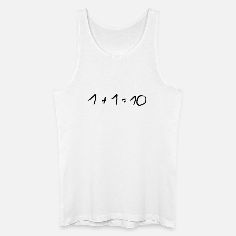 problème de maths 1 + 1 - Débardeur bio Homme - blanc