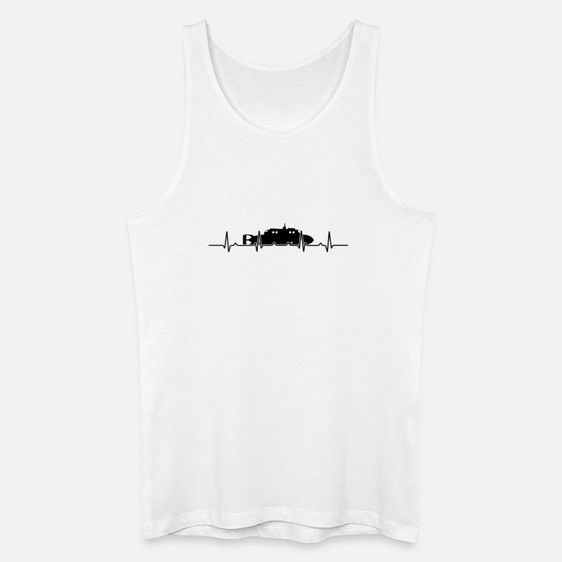 Herzschlag-U-Boot - Männer Bio Tank Top - Weiß
