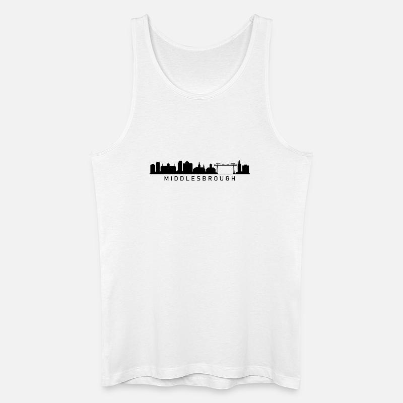 Skyline von Middlesbrough - Männer Bio Tank Top - Weiß