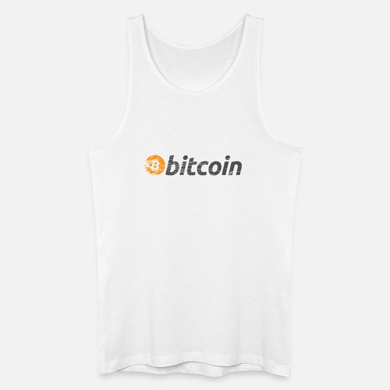 Bitcoin Logo Original BTC - Männer Bio Tank Top - Weiß
