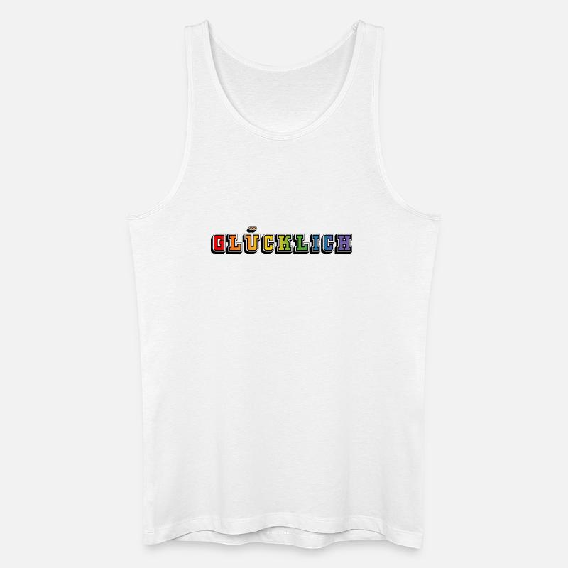 gluecklich pride LGBT - Männer Bio Tank Top - Weiß