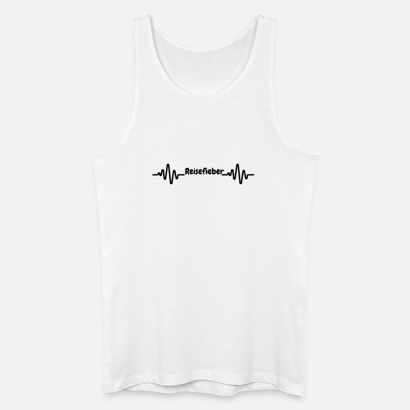 Reisefieber in schwarz - Männer Bio Tank Top - Weiß
