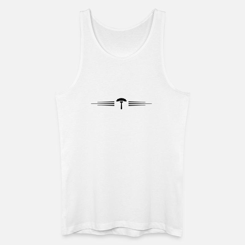 Wurst Gabel  Currywurst - Männer Bio Tank Top - Weiß
