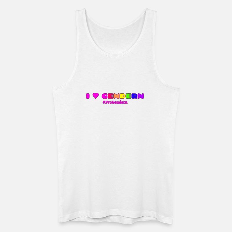 I Love Gendern Geschenkidee Pro Gendern - Männer Bio Tank Top - Weiß