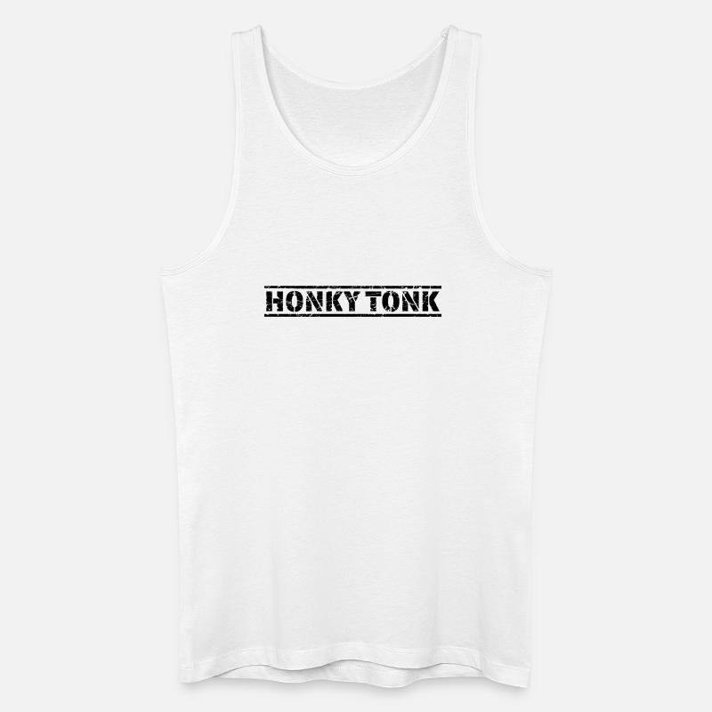 Honky Tonk - Männer Bio Tank Top - Weiß
