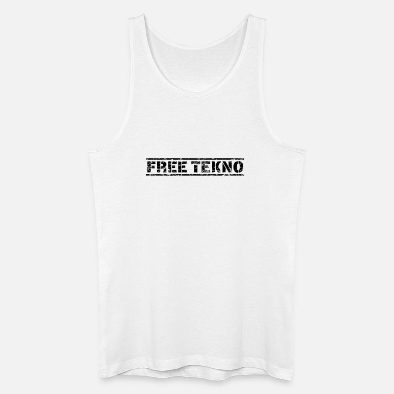 Free Tekno - Männer Bio Tank Top - Weiß