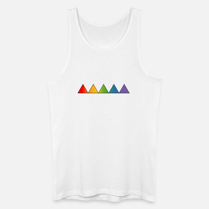Regenbogen LGBTQ triangles - Männer Bio Tank Top - Weiß